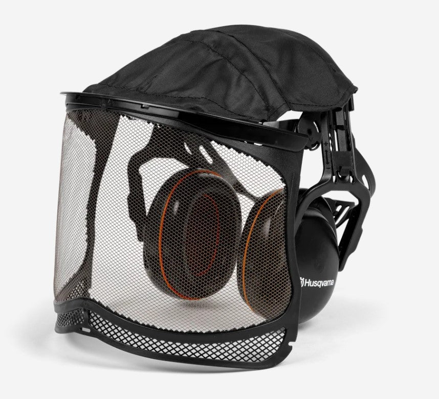 Protège-oreilles avec visière grillagé