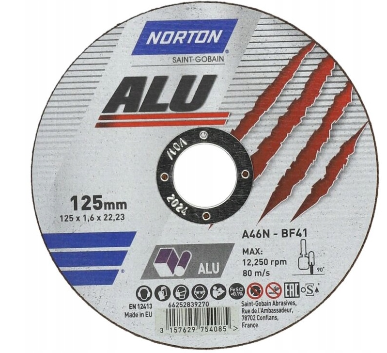 Disque à tronçonner ALU 125 x 1,6 mm A46N