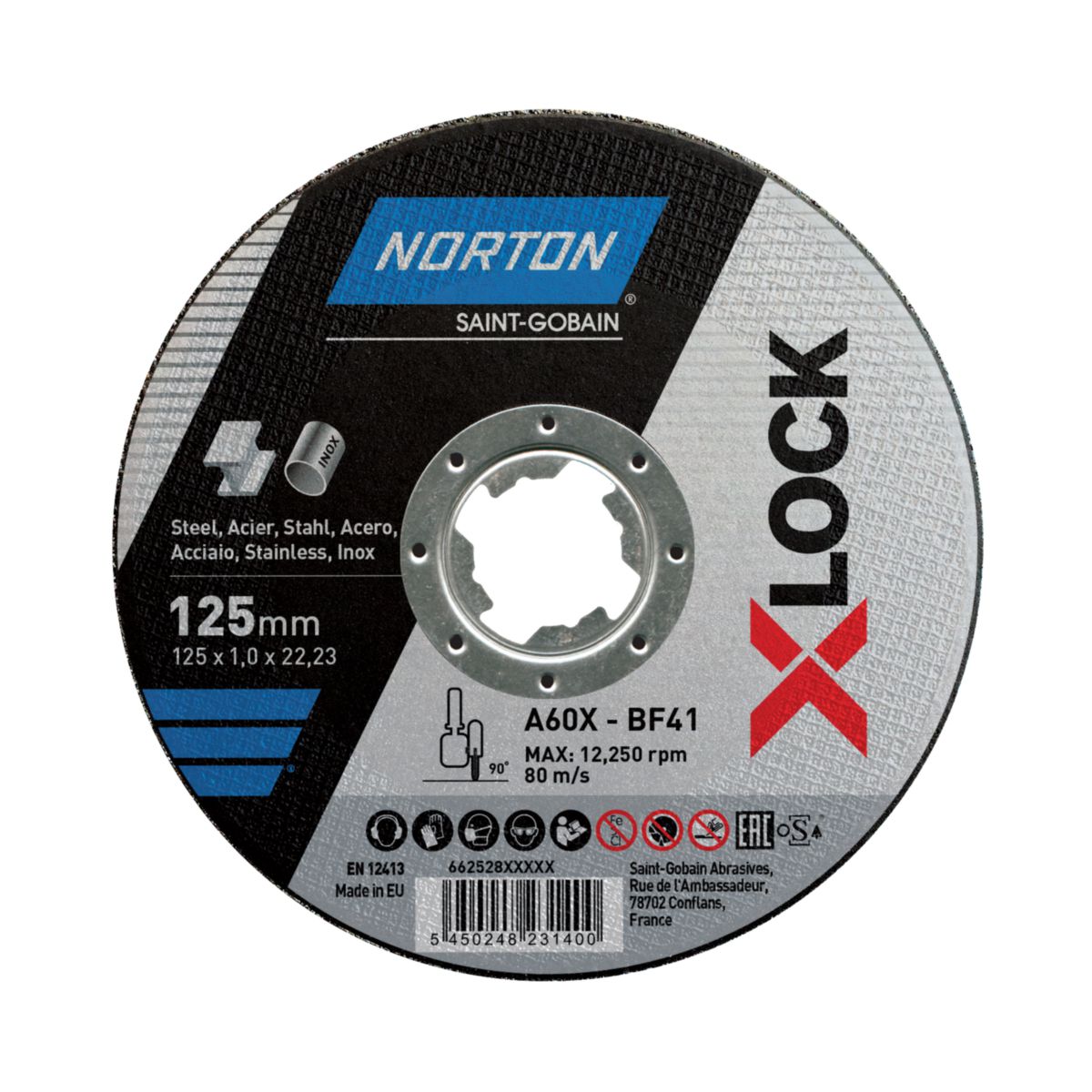 Disque à tronçonner X-LOCK 125 x 1.0 mm