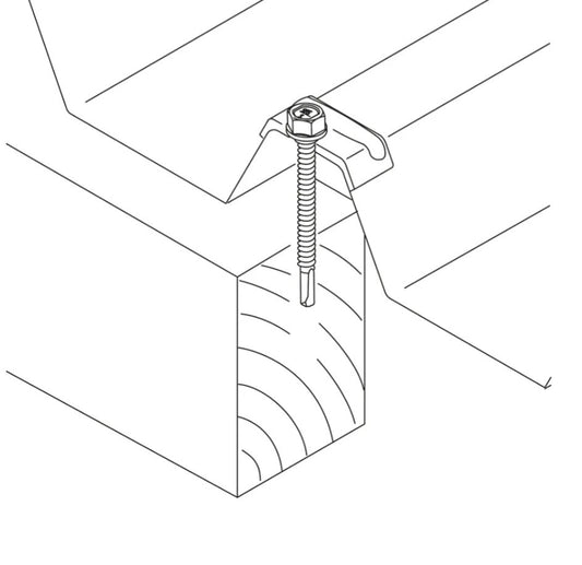 Vis de couverture métallique sur ossature bois