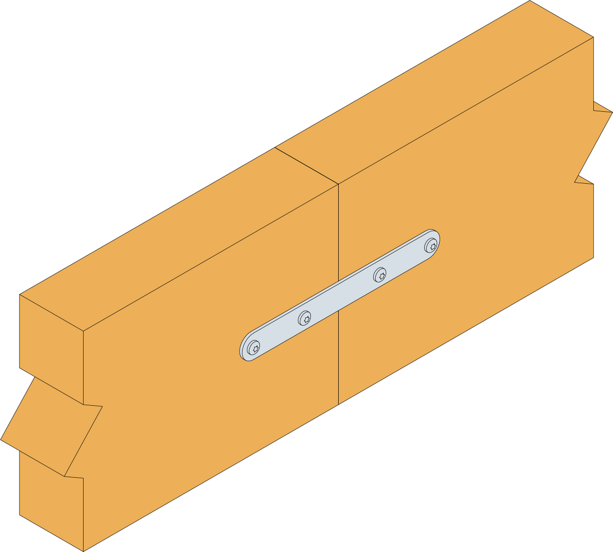 Équerre de chaise droite